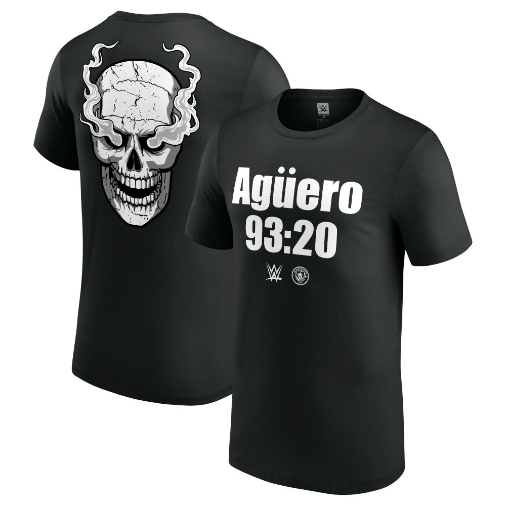 "Stone Cold" Steve Austin WWE x Manchester City Aguero 93:20 T-Shirt Black - FIFA World CUP