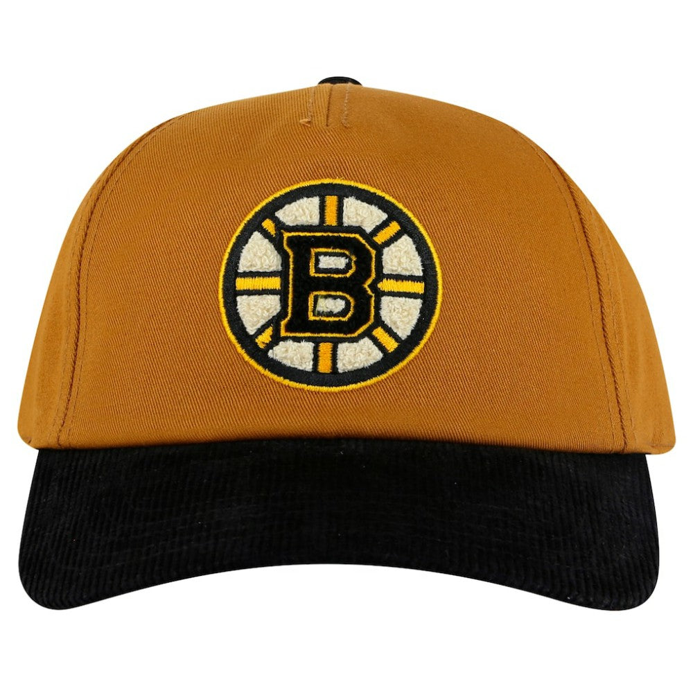 Boston Bruins American Needle Burnett Adjustable Hat - Tan/Black - NHL