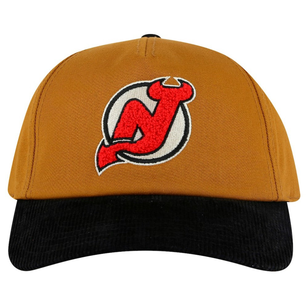 New Jersey Devils American Needle Burnett Adjustable Hat - Tan/Black - NHL