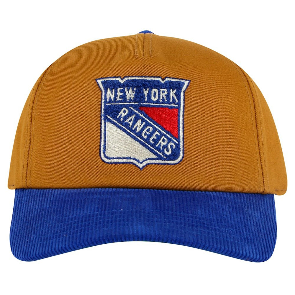 New York Rangers American Needle Burnett Adjustable Hat - Tan/Blue - NHL