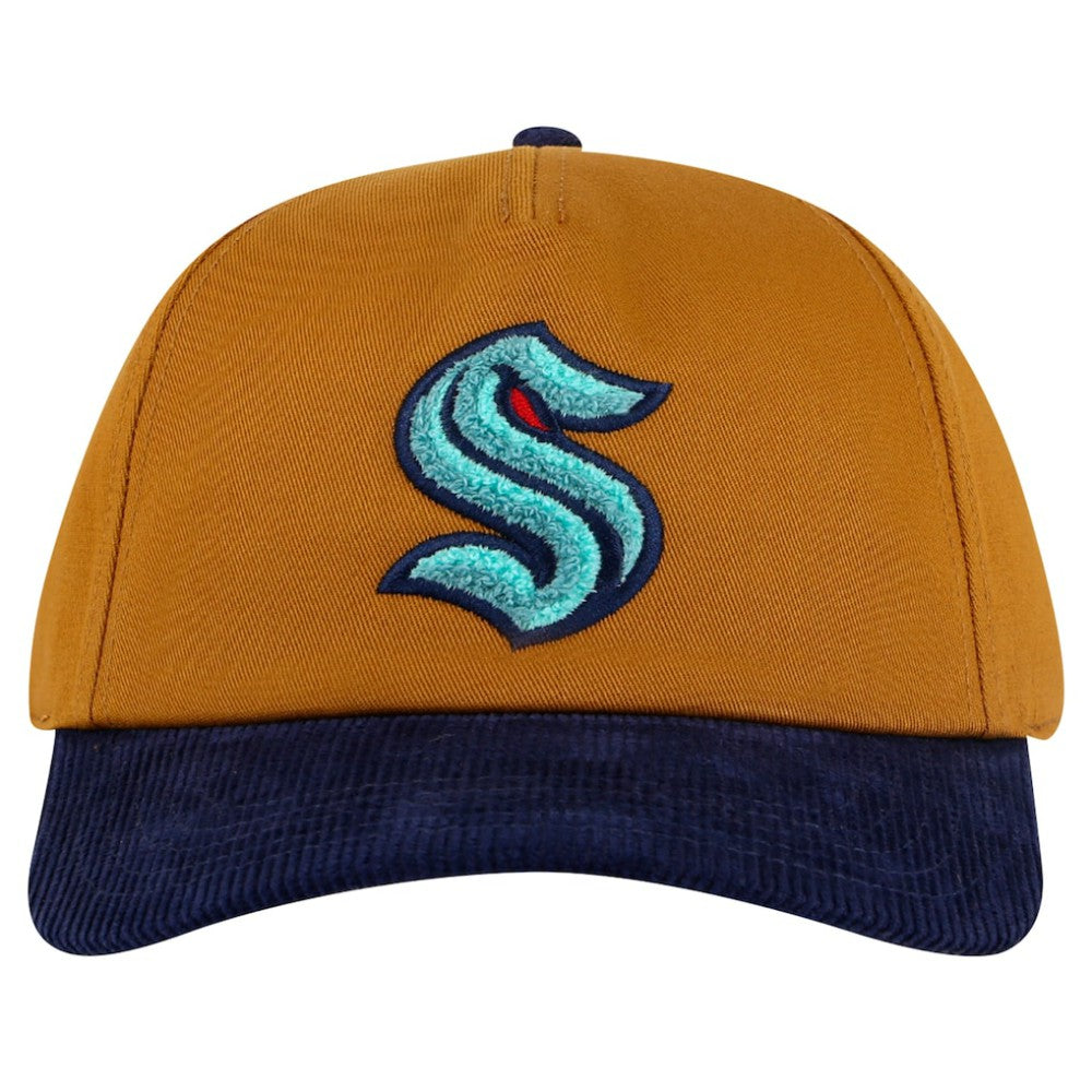 Seattle Kraken American Needle Burnett Adjustable Hat - Tan/Deep Sea Blue - NHL