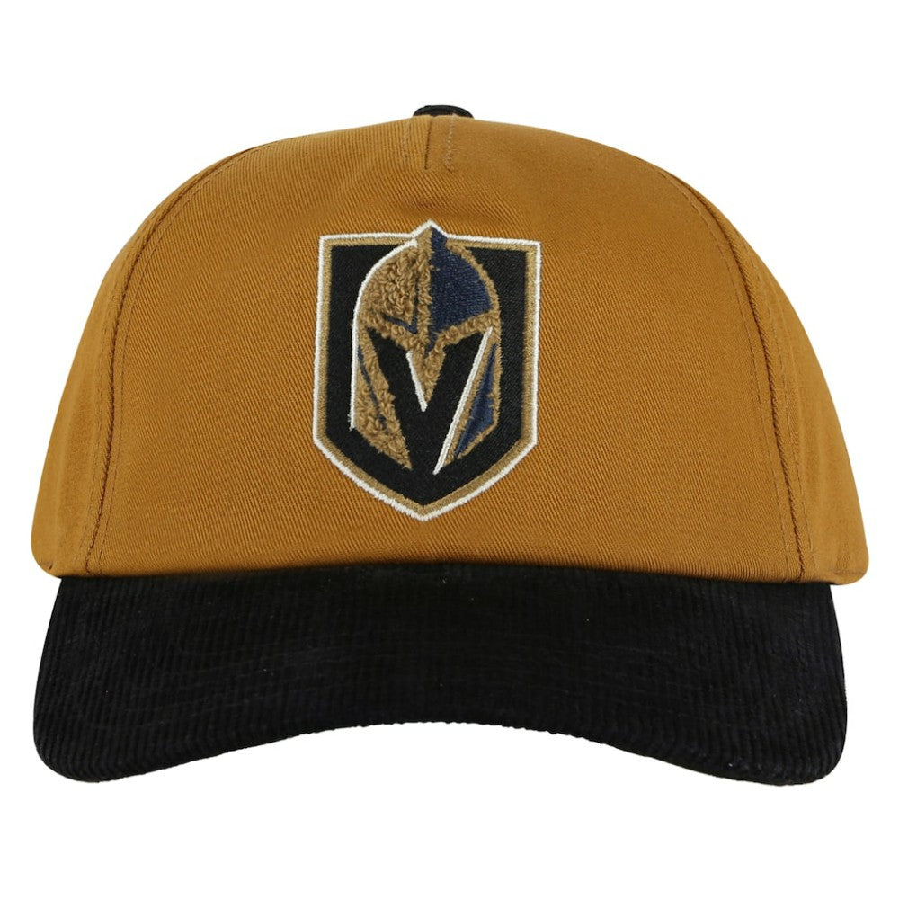 Vegas Golden Knights American Needle Burnett Adjustable Hat - Tan/Black - NHL
