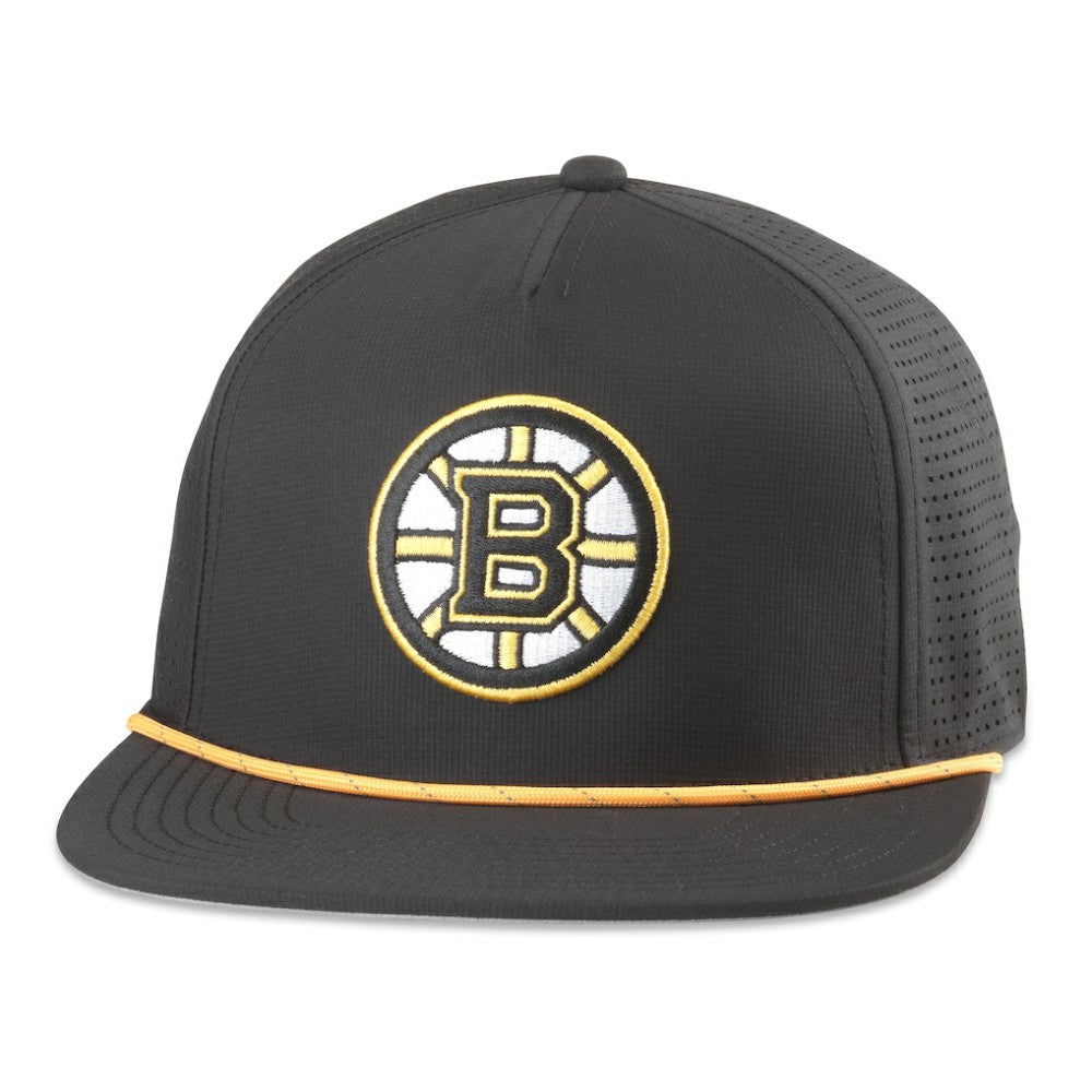 Boston Bruins American Needle Buxton Pro Tech Adjustable Hat - Black - NHL