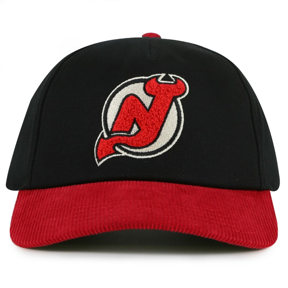 New Jersey Devils American Needle Burnett Adjustable Hat - Black/Red - NHL