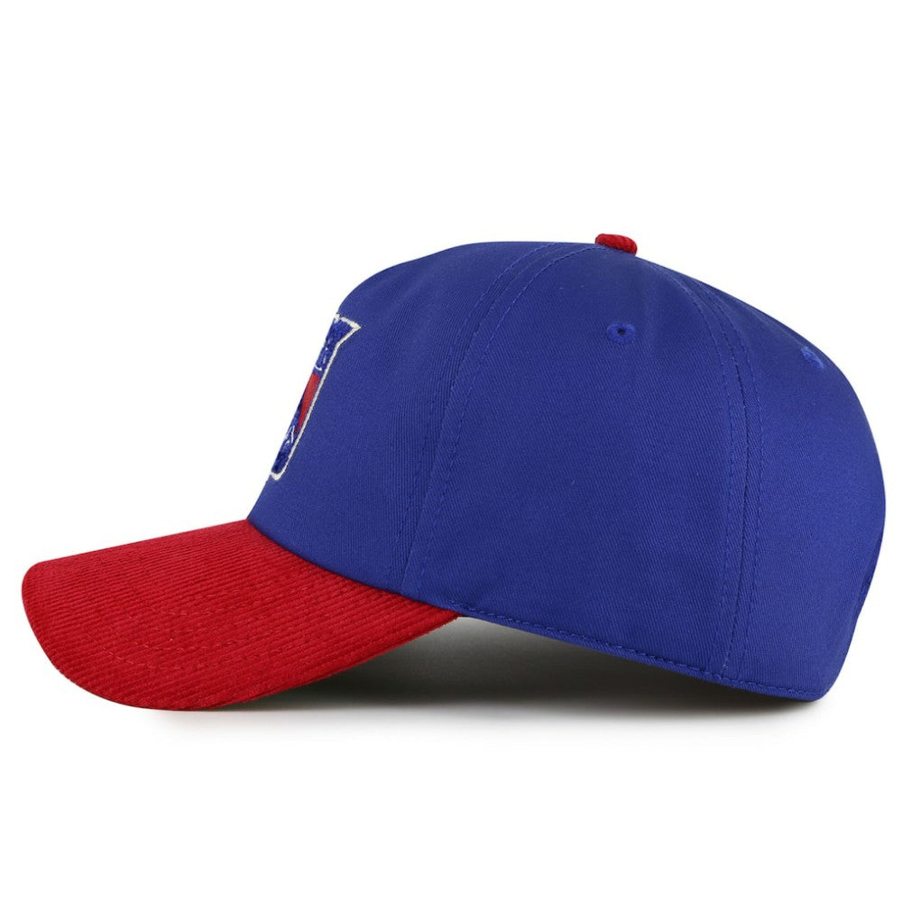 New York Rangers American Needle Burnett Adjustable Hat - Blue/Red - NHL
