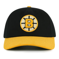 Boston Bruins American Needle Burnett Adjustable Hat - Black/Gold - NHL