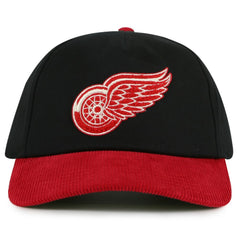 Detroit Red Wings American Needle Burnett Adjustable Hat - Black/Red - NHL