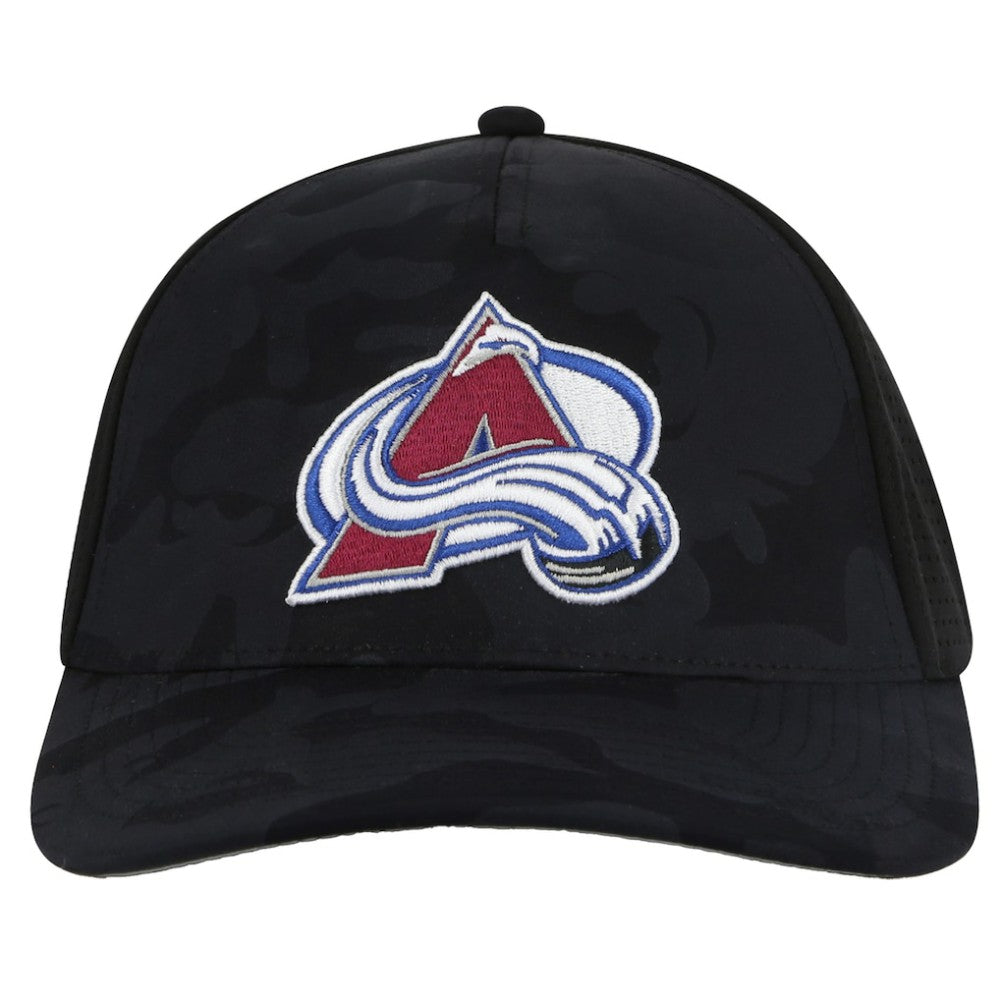 Colorado Avalanche American Needle Valin Camo Super Tech Vented Adjustable Hat - Black - NHL