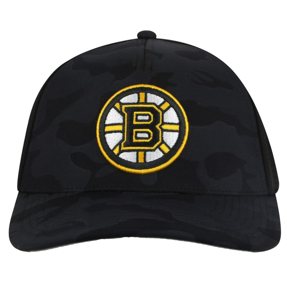Boston Bruins American Needle Valin Camo Super Tech Vented Adjustable Hat - Black - NHL