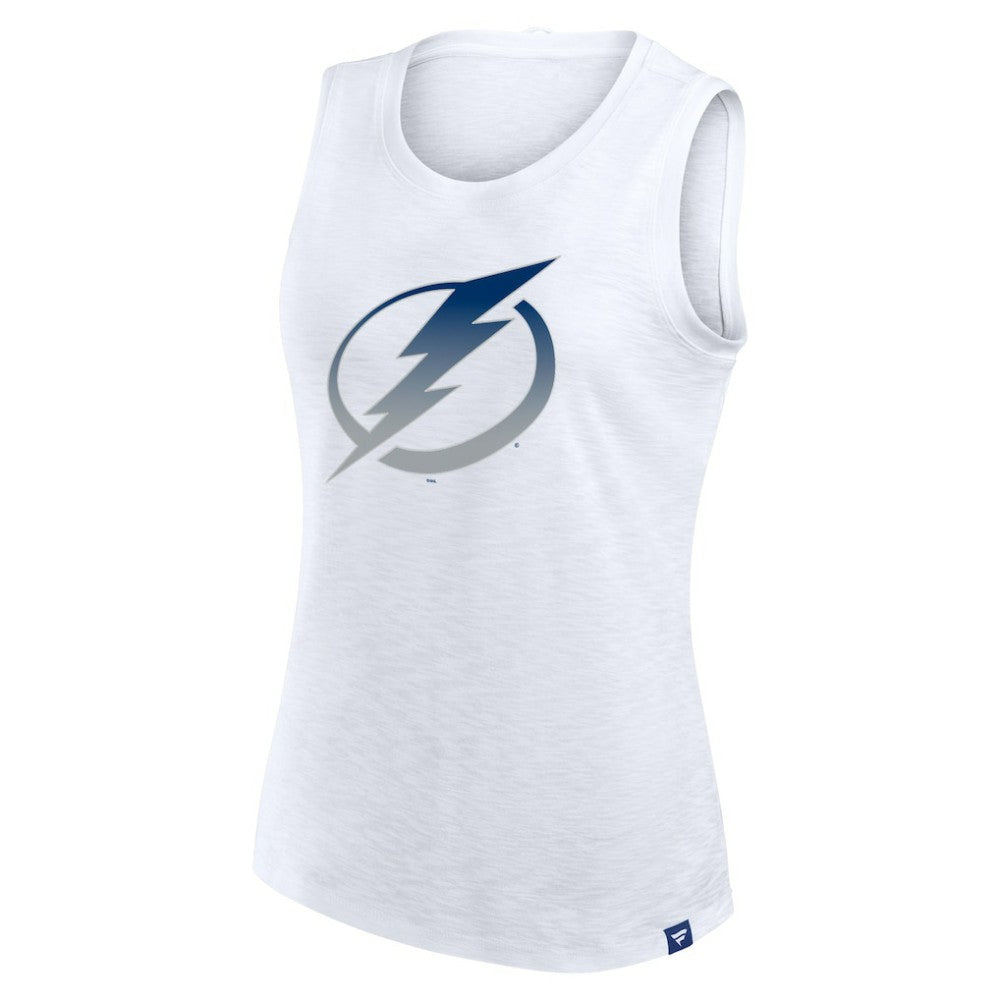 Tampa Bay Lightning Fanatics Women's Slub Tank Top - White - NHL