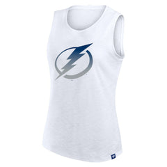 Tampa Bay Lightning Fanatics Women's Slub Tank Top - White - NHL