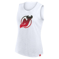 New Jersey Devils Fanatics Women's Slub Tank Top - White - NHL