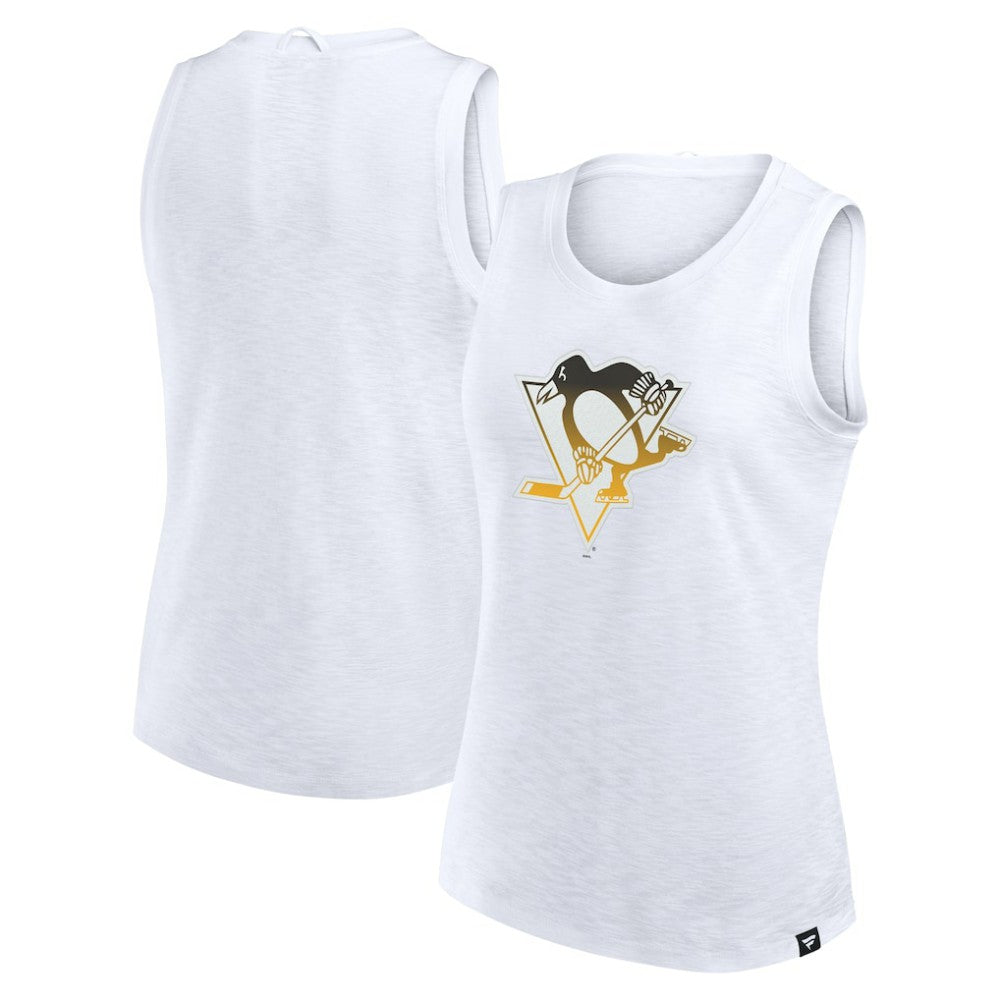 Pittsburgh Penguins Fanatics Women's Slub Tank Top - White - NHL