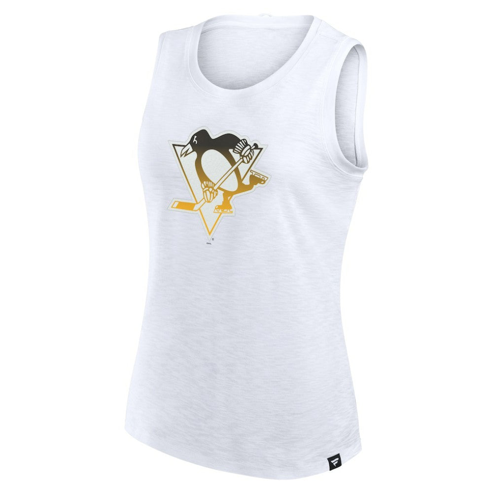 Pittsburgh Penguins Fanatics Women's Slub Tank Top - White - NHL