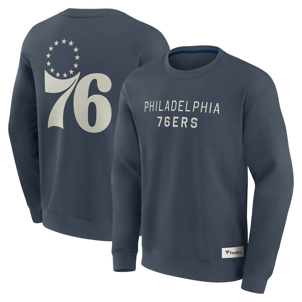 Philadelphia 76ers Elements Future Ground Lettering Pullover Sweatshirt Blue - NBA