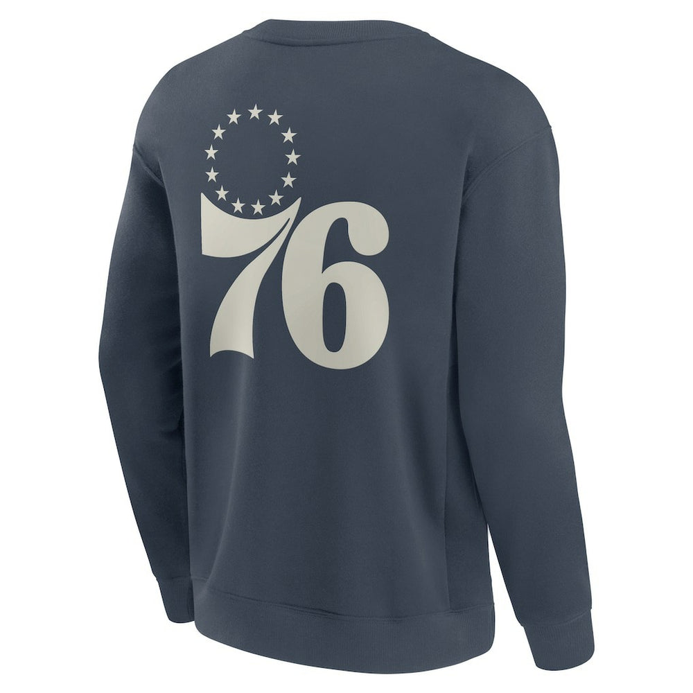 Philadelphia 76ers Elements Future Ground Lettering Pullover Sweatshirt Blue - NBA