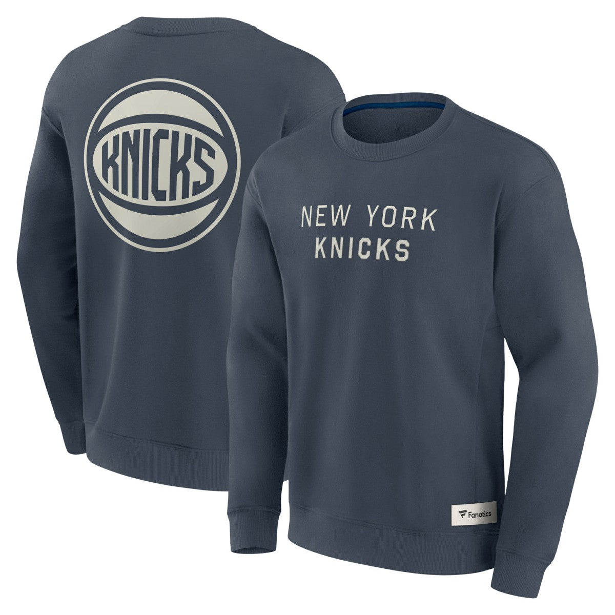 New York Knicks Elements Future Ground Lettering Pullover Sweatshirt Blue - NBA