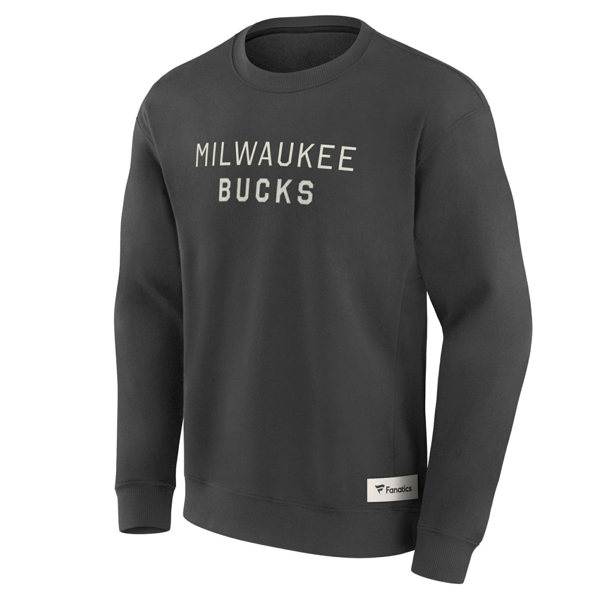 Milwaukee Bucks Elements Future Ground Lettering Pullover Sweatshirt Gray - NBA