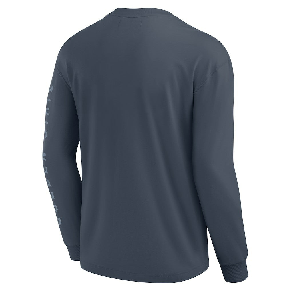 Golden State Warriors Elements Future Ground Tonal Info Long Sleeve T-Shirt Blue - NBA