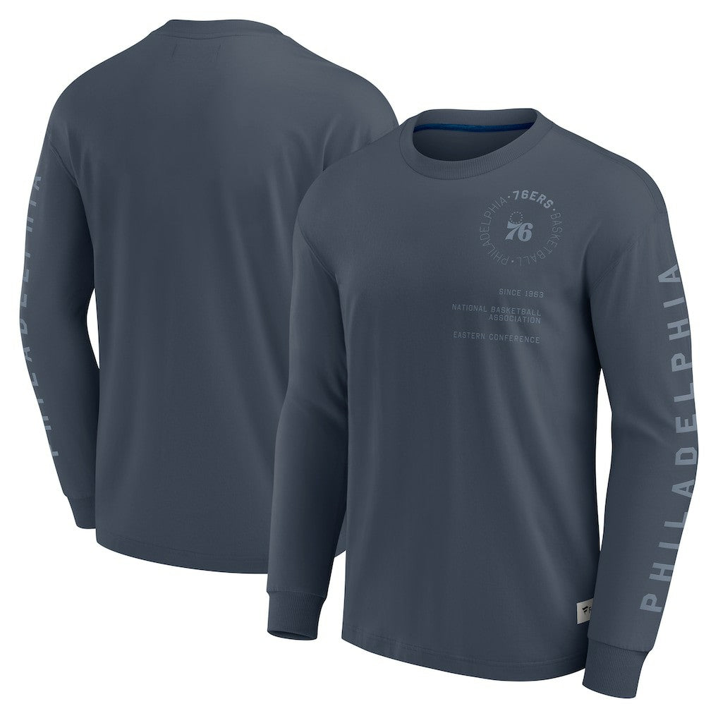 Philadelphia 76ers Elements Future Ground Tonal Info Long Sleeve T-Shirt Blue - NBA