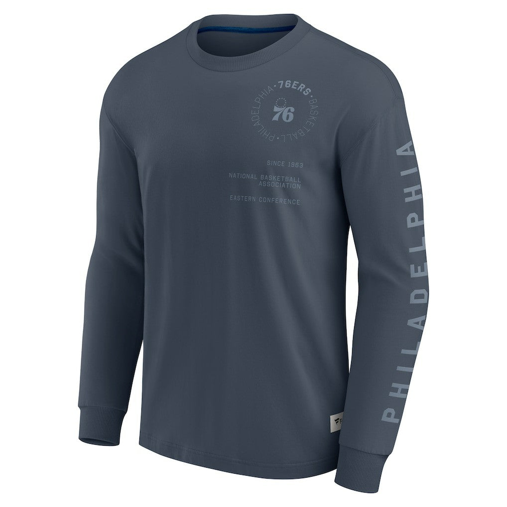 Philadelphia 76ers Elements Future Ground Tonal Info Long Sleeve T-Shirt Blue - NBA
