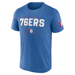 Philadelphia 76ers Logo Athletic Block Practice Performance T-Shirt Heather Royal - NBA