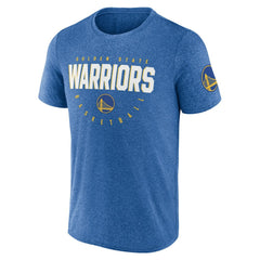 Golden State Warriors Logo Athletic Block Practice Performance T-Shirt Heather Royal - NBA