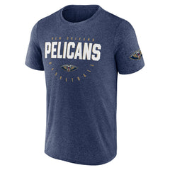 New Orleans Pelicans Logo Athletic Block Practice Performance T-Shirt Heather Navy - NBA