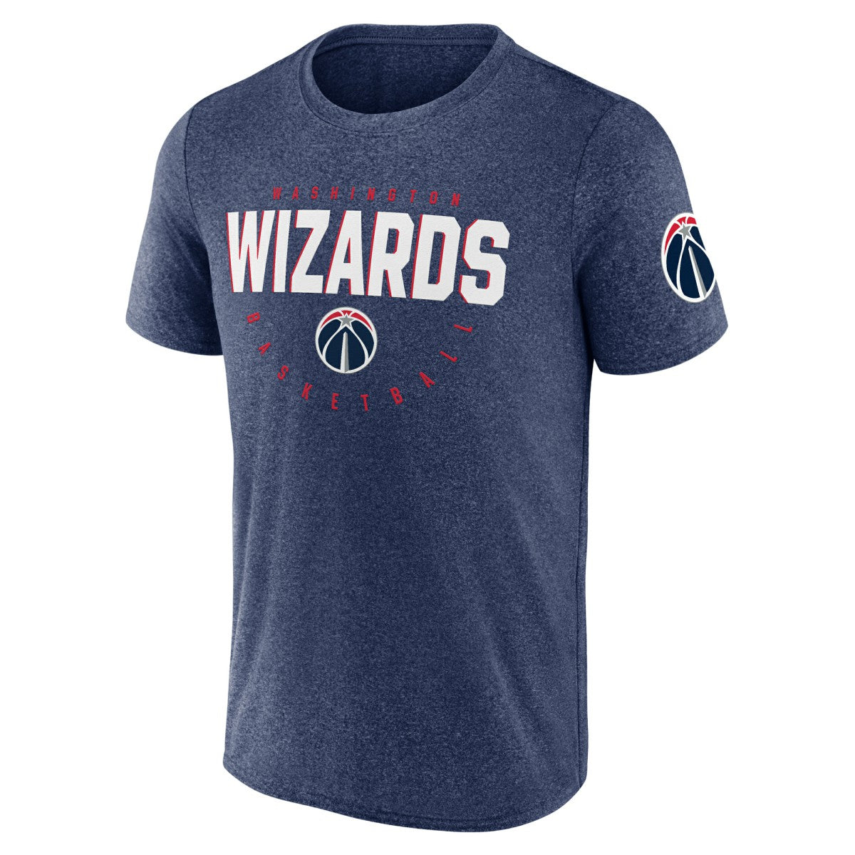 Washington Wizards Logo Athletic Block Practice Performance T-Shirt Heather Navy - NBA