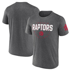 Toronto Raptors Logo Athletic Block Practice Performance T-Shirt Heather Charcoal - NBA