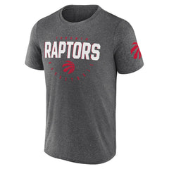 Toronto Raptors Logo Athletic Block Practice Performance T-Shirt Heather Charcoal - NBA