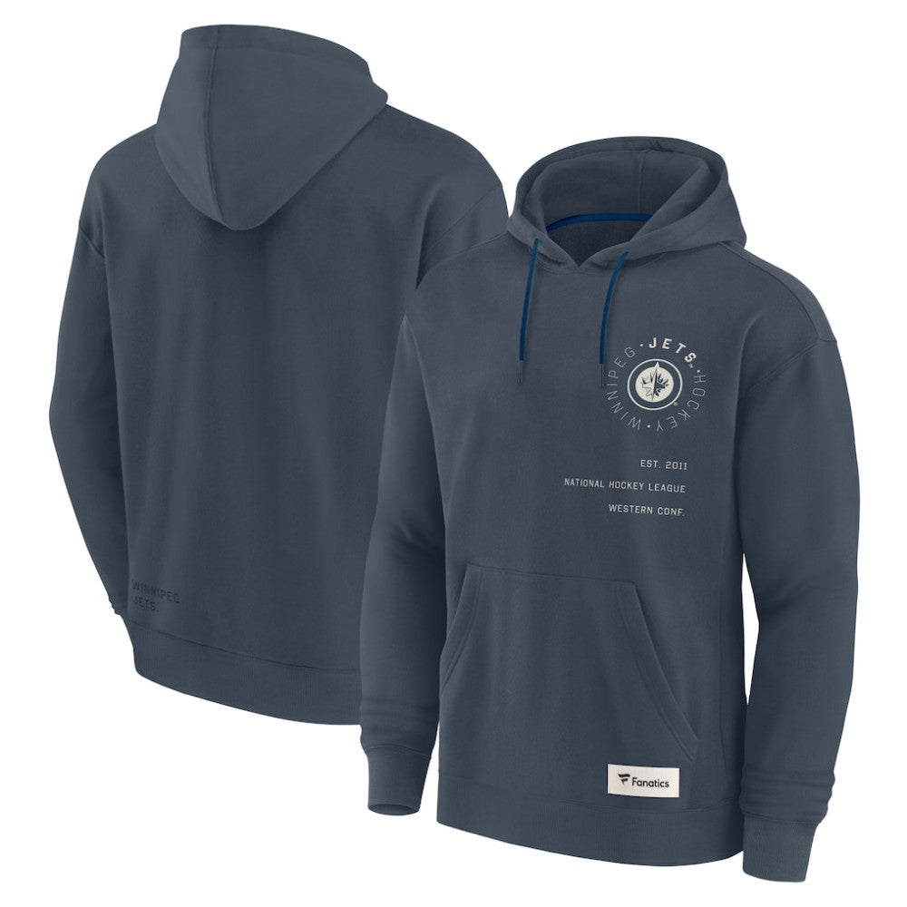 Winnipeg Jets Fanatics Future Ground Info Pullover Hoodie - Navy - NHL