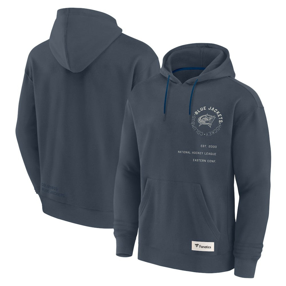 Columbus Blue Jackets Fanatics Future Ground Info Pullover Hoodie - Navy - NHL