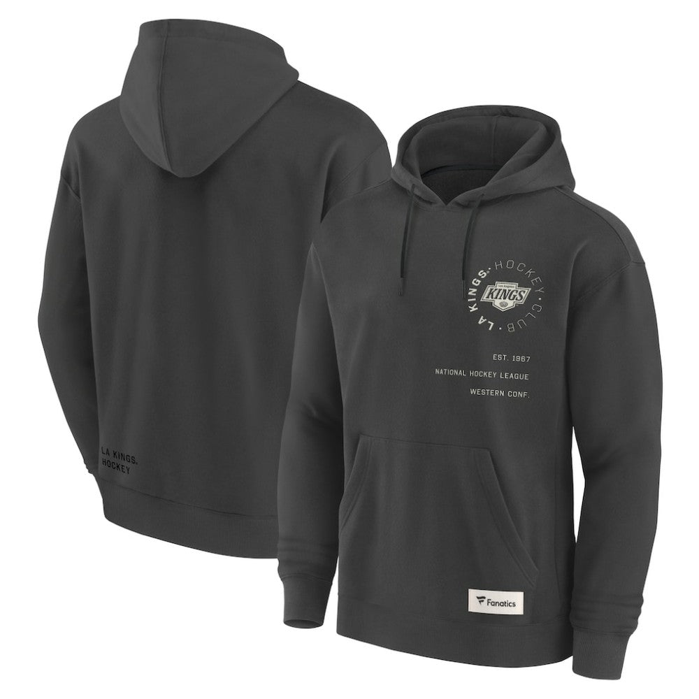 Los Angeles Kings Fanatics Future Ground Info Pullover Hoodie - Charcoal - NHL