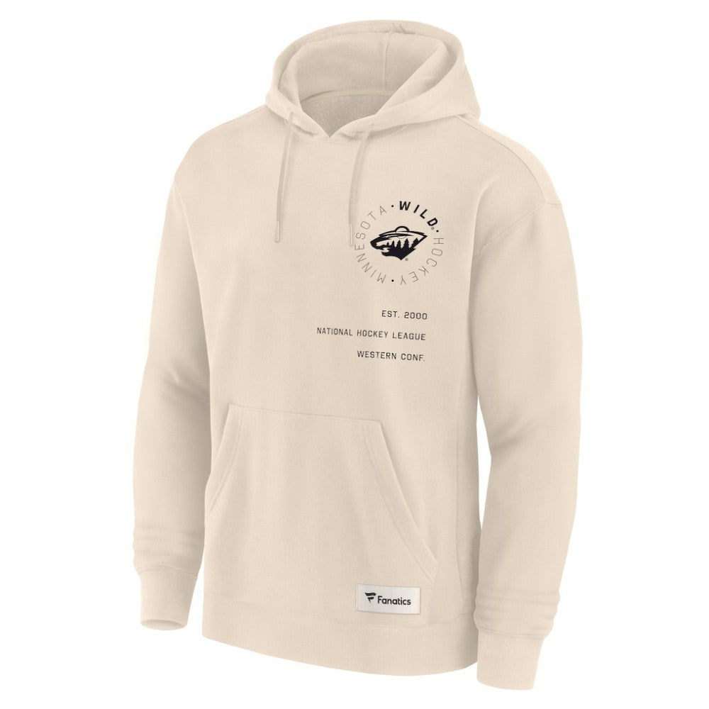 Minnesota Wild Fanatics Future Ground Info Pullover Hoodie - Cream - NHL