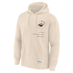 Minnesota Wild Fanatics Future Ground Info Pullover Hoodie - Cream - NHL