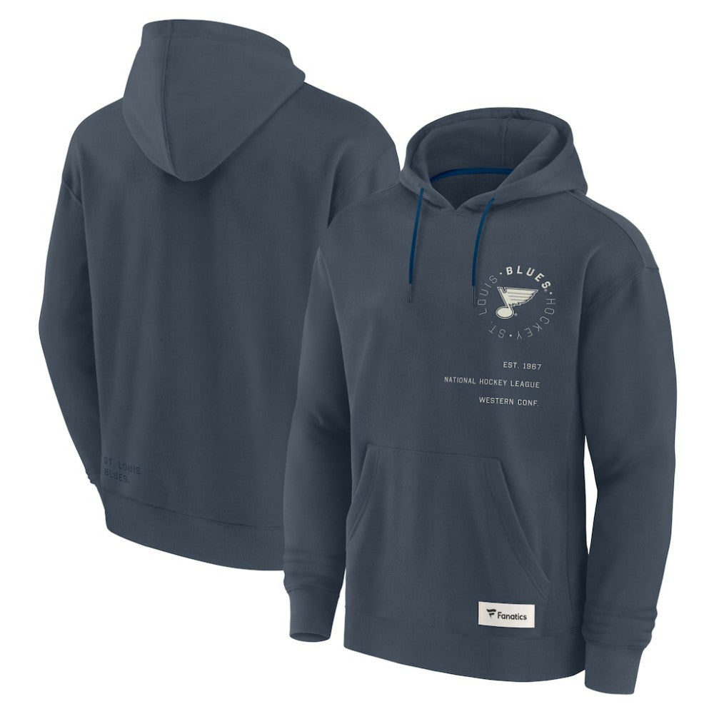 St. Louis Blues Fanatics Future Ground Info Pullover Hoodie - Navy - NHL