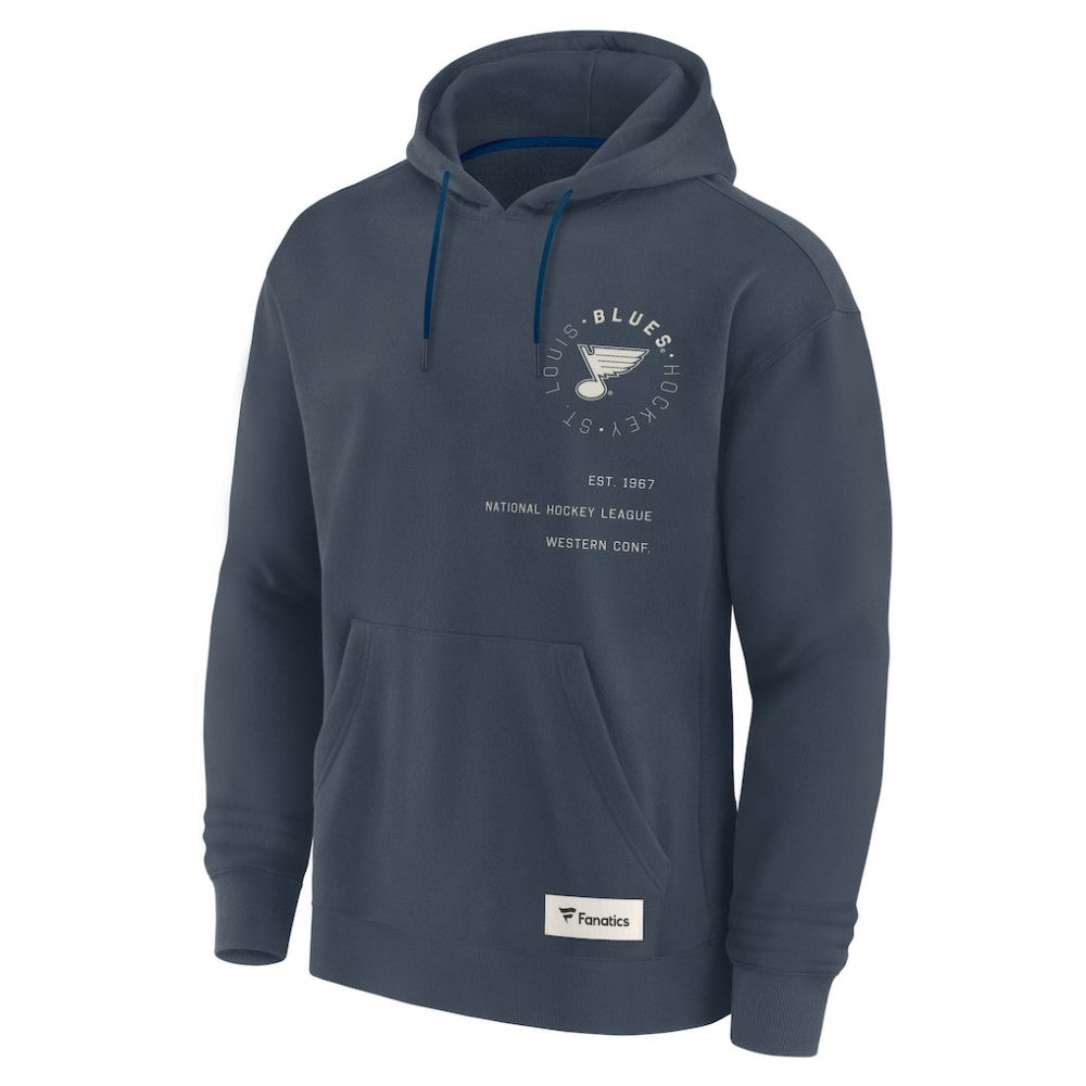 St. Louis Blues Fanatics Future Ground Info Pullover Hoodie - Navy - NHL