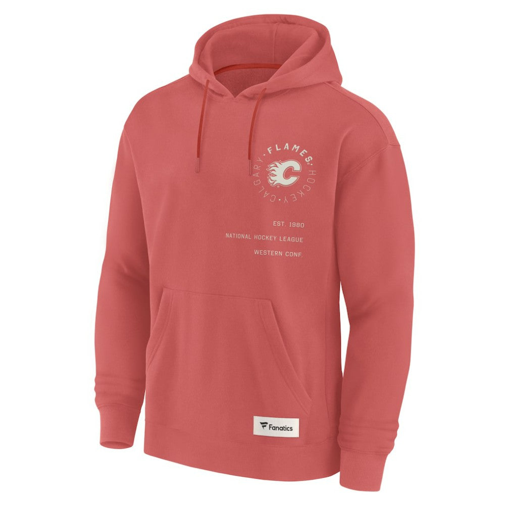 Calgary Flames Fanatics Future Ground Info Pullover Hoodie - Red - NHL