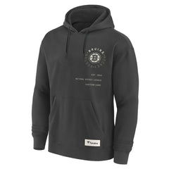 Boston Bruins Fanatics Future Ground Info Pullover Hoodie - Charcoal - NHL