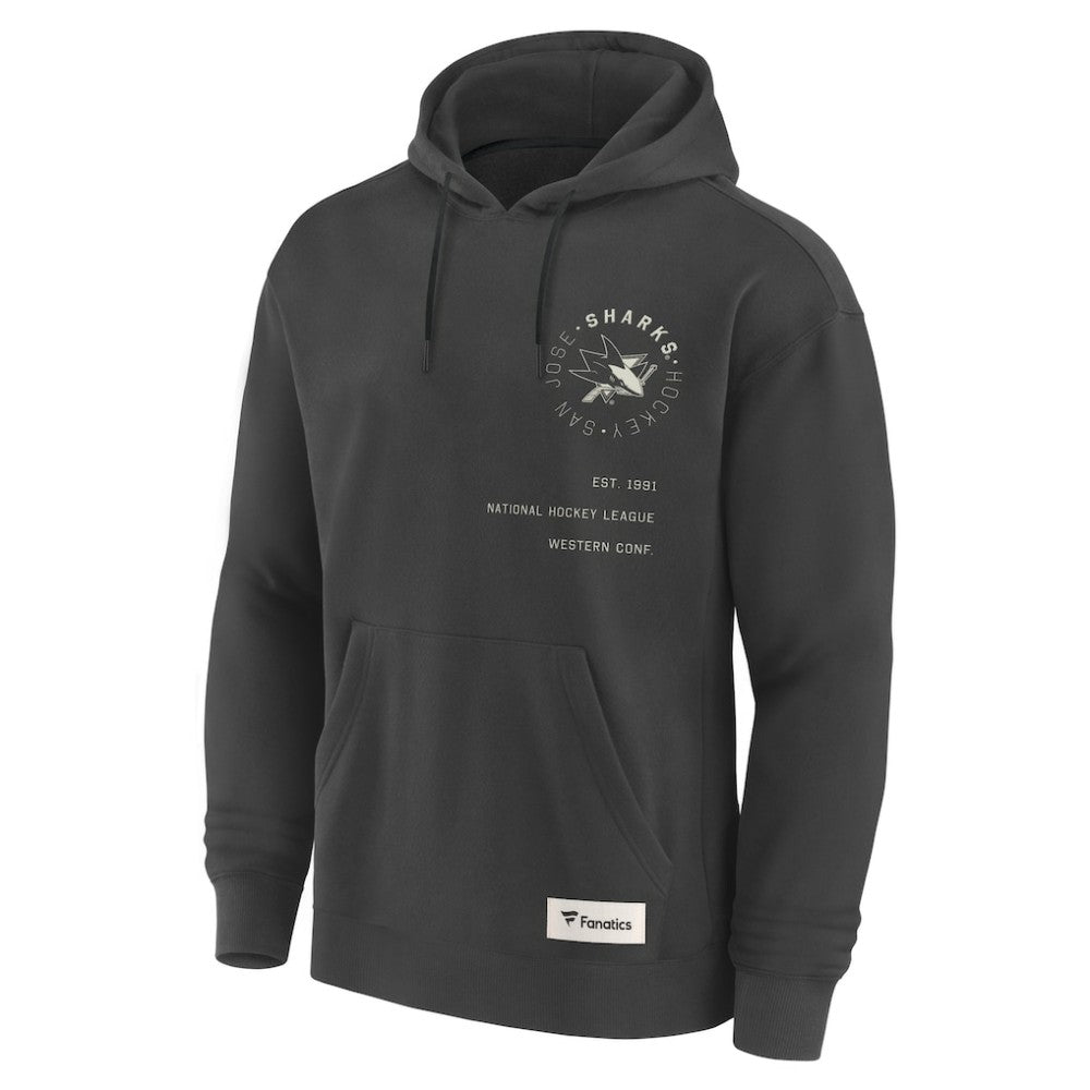 San Jose Sharks Fanatics Future Ground Info Pullover Hoodie - Charcoal - NHL