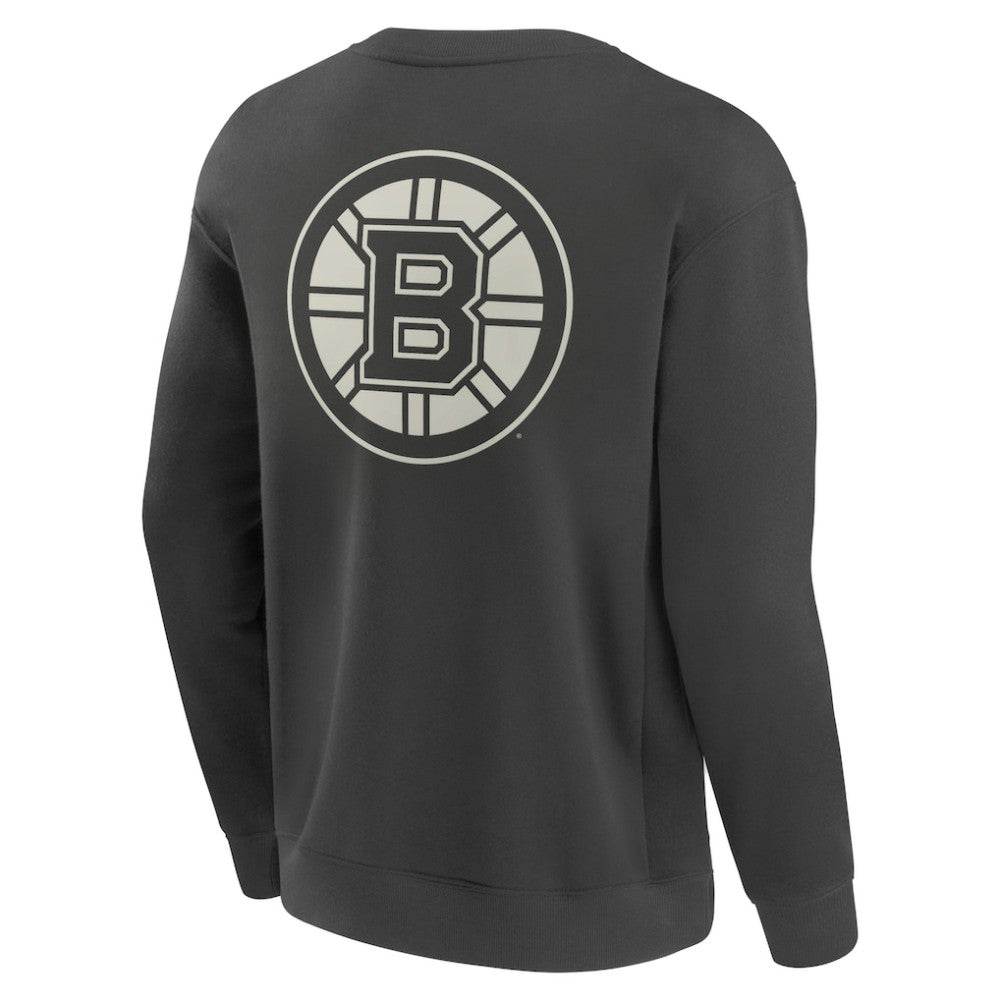 Boston Bruins Fanatics Elements Future Ground Lettering Pullover Sweatshirt - Charcoal - NHL