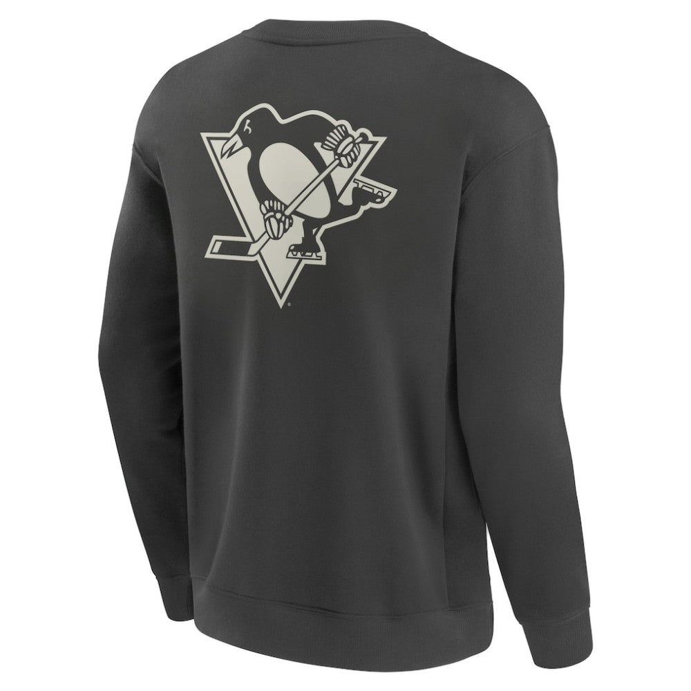 Pittsburgh Penguins Fanatics Elements Future Ground Lettering Pullover Sweatshirt - Charcoal - NHL