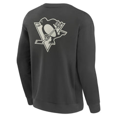 Pittsburgh Penguins Fanatics Elements Future Ground Lettering Pullover Sweatshirt - Charcoal - NHL