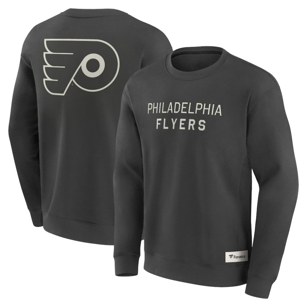 Philadelphia Flyers Fanatics Elements Future Ground Lettering Pullover Sweatshirt - Charcoal - NHL
