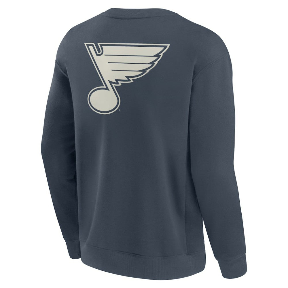 St. Louis Blues Fanatics Elements Future Ground Lettering Pullover Sweatshirt - Blue - NHL