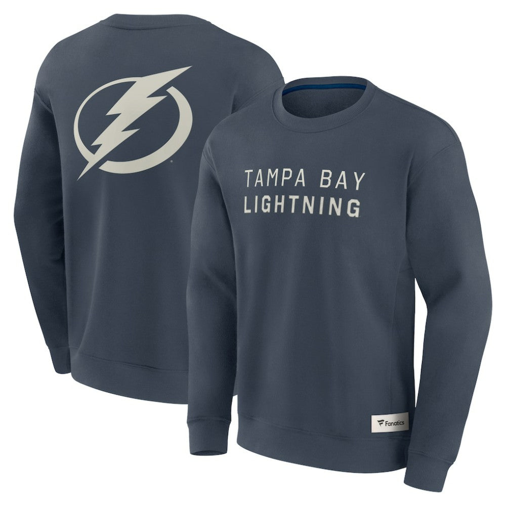 Tampa Bay Lightning Fanatics Elements Future Ground Lettering Pullover Sweatshirt - Blue - NHL