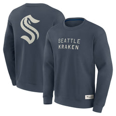 Seattle Kraken Fanatics Elements Future Ground Lettering Pullover Sweatshirt - Blue - NHL