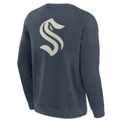 Seattle Kraken Fanatics Elements Future Ground Lettering Pullover Sweatshirt - Blue - NHL
