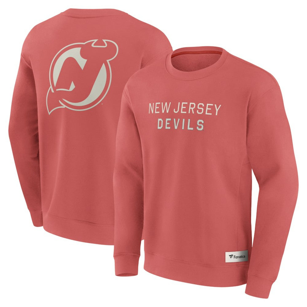 New Jersey Devils Fanatics Elements Future Ground Lettering Pullover Sweatshirt - Red - NHL